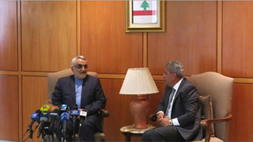 El diputado iraní Alaeddin Boroujerdi con el parlamentario libanés Ali Bazzi Boroujerdi asegura desde Beirut que el eje de la Resistencia vencerá